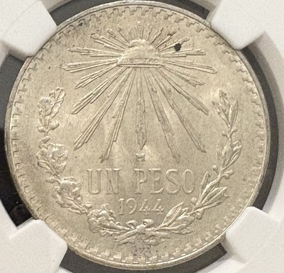 1944M Mexico Silver Un Peso - NGC MS 64 | eBay