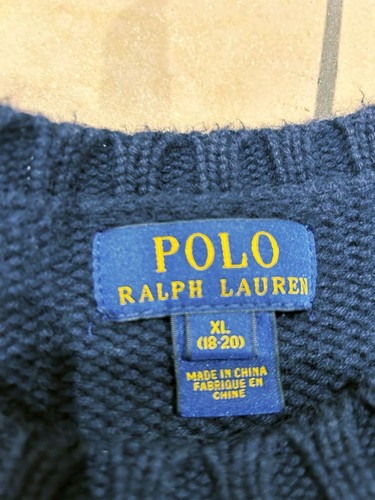Polo Ralph Lauren Stars and Stripes Knit Sweater Boys XL Mens XS Equivalent - Picture 3 of 3