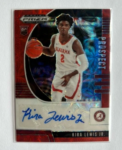 2020 Panini Prizm Draft Picks Prospect Choice Red 48/88 Kira Lewis Jr Auto RC