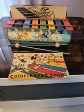 Vintage Disney Donald Duck Xylophone w/ Box & Songs