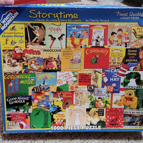 White Mountain 1000 Piece Puzzle, STORYTIME, Classic Books, Complete - Picture 2 of 4