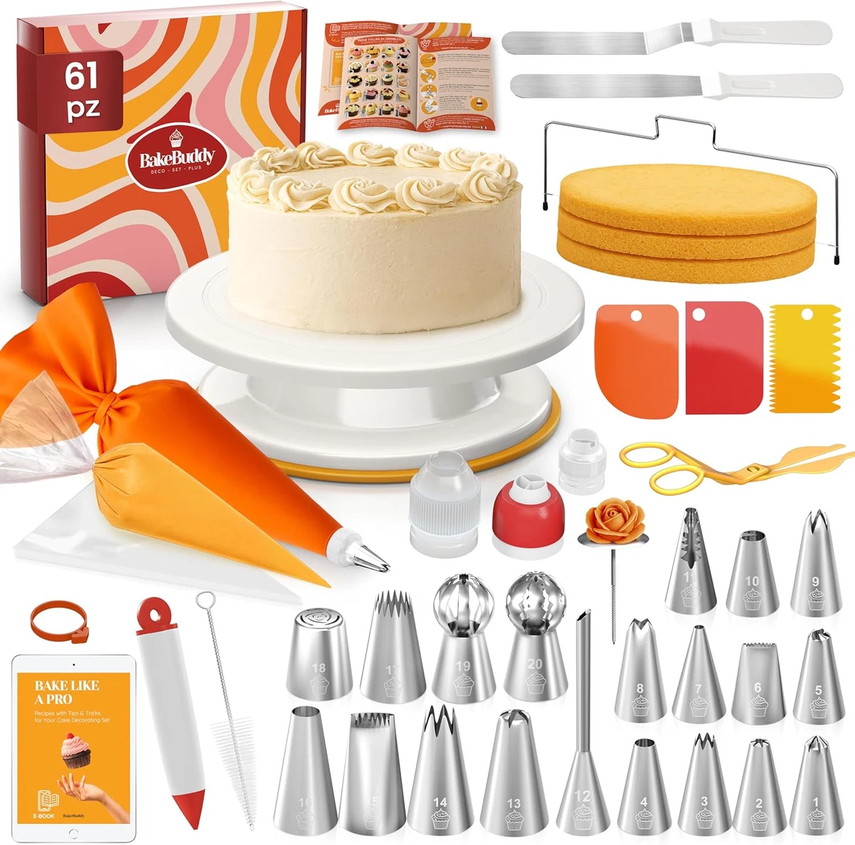 Set Pasticceria Professionale Set 14 Accessori Per Torte - Piatto