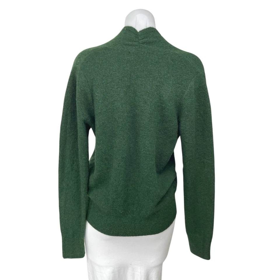 Suéter Top Banana Republic Verde Lana Tejido Manga Larga Imitación Envoltura Cuello en V Talla S Foto 2 de 4