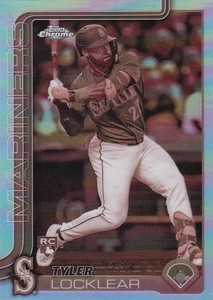 TYLER LOCKLEAR TOPPS CHROME ROOKIE SEPIA REFRACTOR RC MARINERS #41 2025 25
