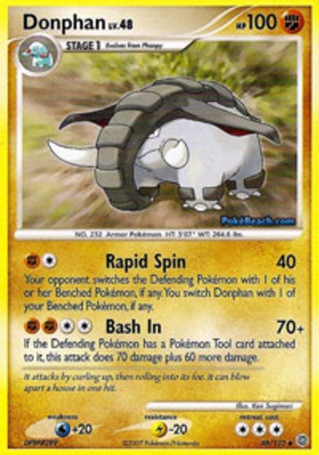 Donphan - 48/132 - Uncommon (Damaged) Secret Wonders - Fighting Pokémon