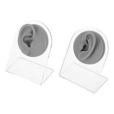 2Pcs Flexible Silicone Ear Models Left And Right Fake Ear For Jewelry Practice