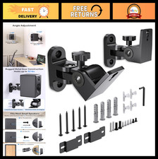 Universal Speaker Wall Mounts - 2 Pack, Adjustable 120  Vertical  180  Horizont