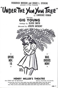 Under The Yum-Yum Tree Herald Flyer Ad, Gig Young, Dean Jones, OBC, NYC, 1960