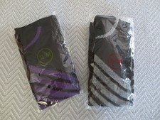 NIP 2 Pair LADIES Black Stripe LONG SOCKS - Small/Medium