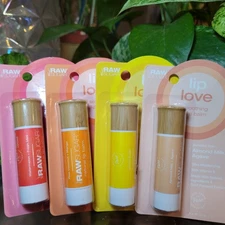 Raw Sugar Lip Love Balm Coconut Mango Watermelon Mint Lemon Almond Milk Set Kit
