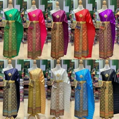 1 SET Bridesmaid Outfits Thai Costume Any Occasion ฺPattern NEW Style Festival