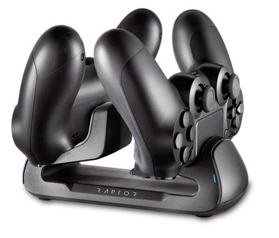 Raptor Gaming CS100 Dual Charger Station RG-CS100-P4 for PS4 Controllers - Black