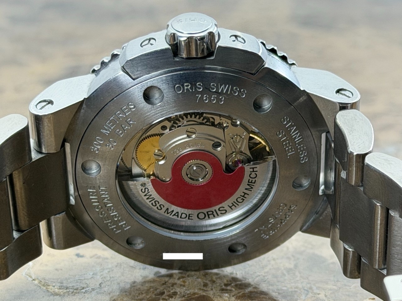 Oris Aquis Date 43mm Automatic Grey Dial Orange Accents Tungsten Minute Scale image 5