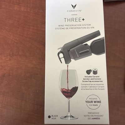 New Sealed Coravin Three+ Wine Preservation System