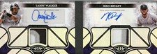 2025 Topps Tier One Baseball Larry Walker / Kris Bryant Dual Auto Booklet /10