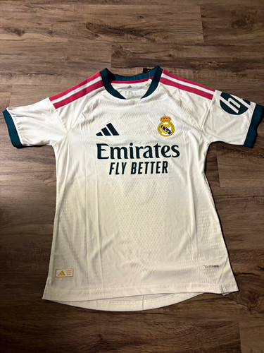 adidas Real Madrid Jude Bellingham #5 Soccer Jersey White Mens Size M