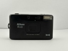 Nikon AF600 28mm f/3.5 Macro Compact Film Camera Black Good Condition