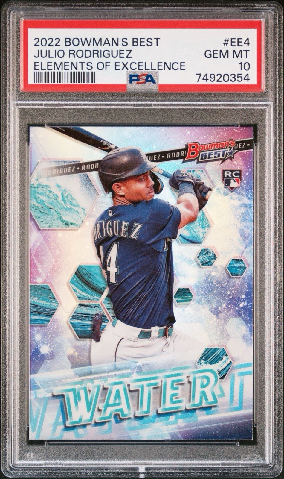 Julio Rodriguez (RC) - 2022 Bowmans Best Elements of Excellence, Mariners PSA 10