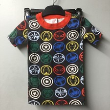 Hanna Andersson Boys Marvel Icons Short John Pajama Set Size 4 100cm Avengers
