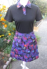 NWT  Women Smak Parlour Black & Purple Vintage Style Halloween dress w Moon  S/4