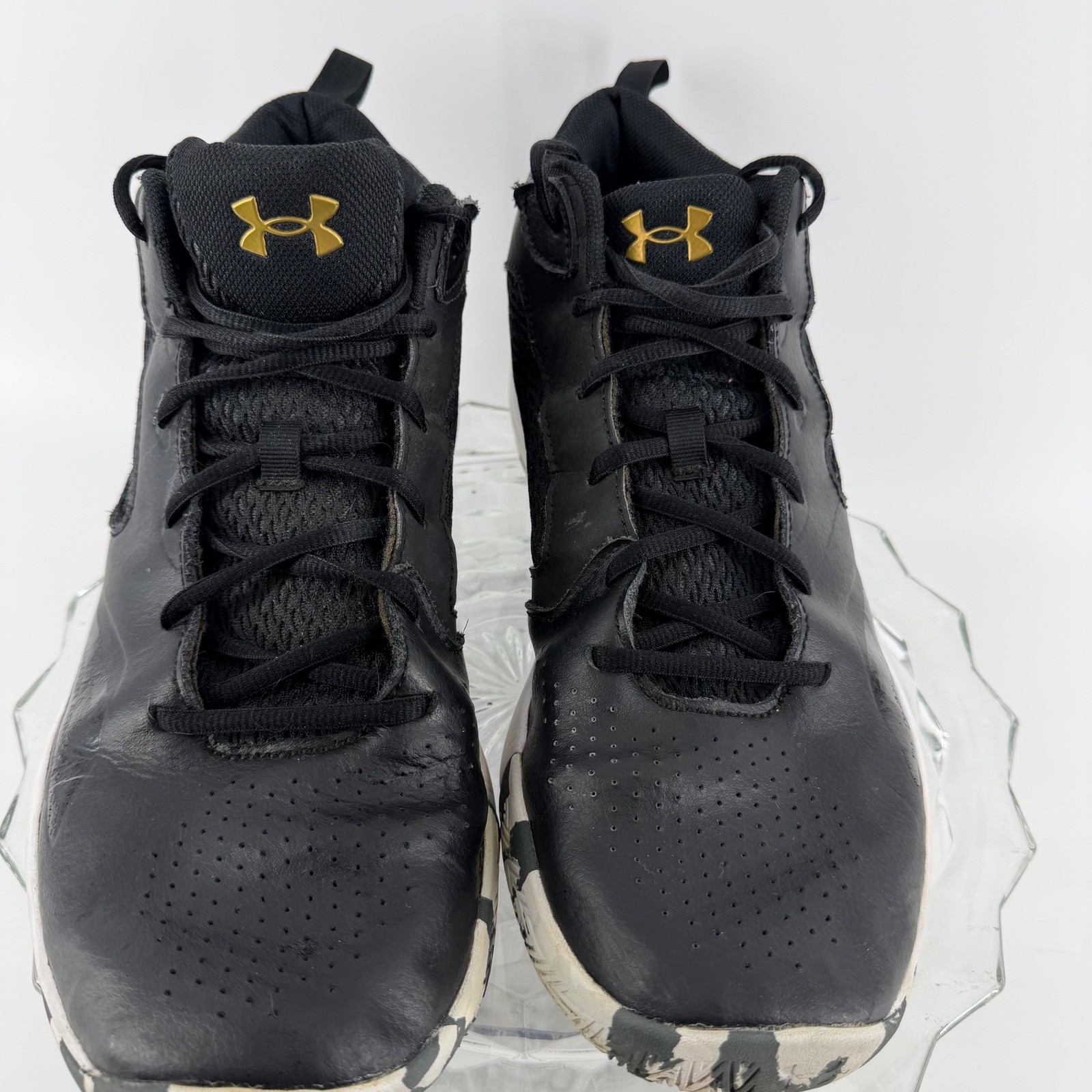 Under Armour Basketball Shoes Black Gold Men Size 13 M 14.5 W  EUC thumbnail 3