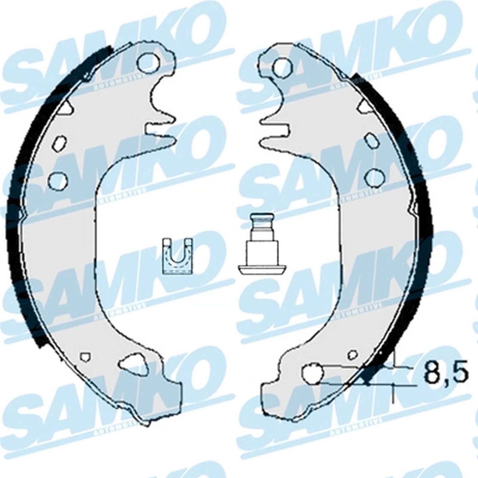 ORIGINAL® SAMKO 83110 Bremsbackensatz Hinten für Renault SUPER 5 9 11 5 11