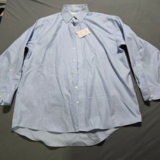 Charles Tyrwhitt Men Plaid Non Iron Dress Shirt 17 1/2 35 Long Sleeve Button