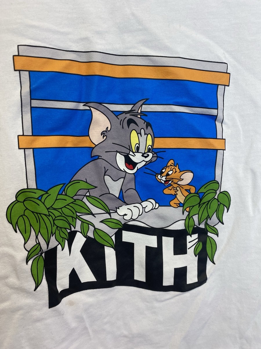 o*r様 新品 KITH TOM & JERRY 白 T シャツ Ｌトムとジェリ Kith X Tom And Jerry White T Shirt Size L - Read | eBay