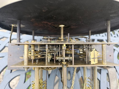 Antique ENGLISH WEIGHT Chiming longcase clock movement works good for 8 GONGS - Picture 6 of 15