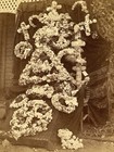 VINTAGE PHOTO ANTIQUE DEATH FUNERAL FLOWERS