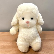Vintage Eden Lamb Sheep Plush Jingle Rattle Stuffed Animal 9 Made in Korea HTF