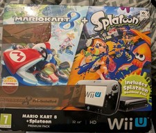 Nintendo Wii U Premium Pack Console Mario Kart Splatoon, 32GB, Boxed