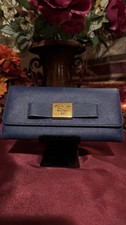 Authentic Prada Saffiano Blue Ribbon Long Wal...