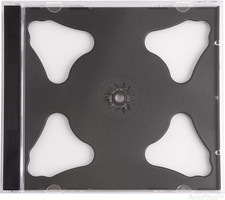 Double 2-Disc Black CD Jewel Cases in 10.4mm Standard Thickness Assembled 10-Pa