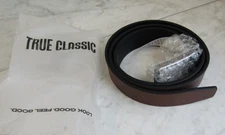 NWT True Classic Brown/Black Sides Silver Buckle/Belt Men's Size M/L