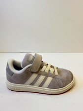 01779 Adidas Kids Grand Court 00s Elastic Lace Sportswear, Grey/White-US 12