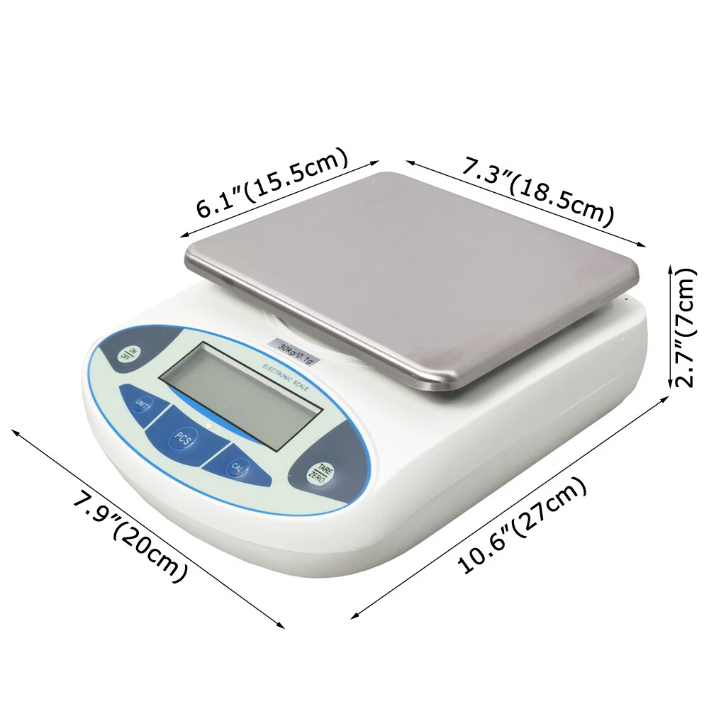 Digital 30kg/0.1g Analytical Electronic Balance Food Diet Scale Weight 110V