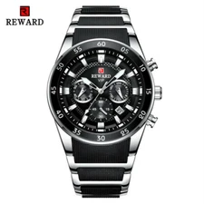 REWARD Brand Mens Watches Multifuctional Wristwatch Business Males Gold Watch