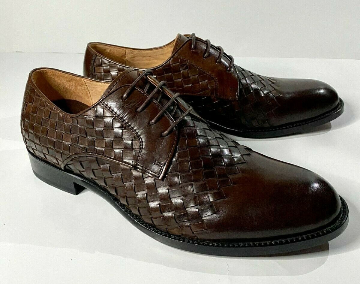 SAOLA Robert Graham Oxford Uomo Marrone Acosta Basket Weave Taglia 8.5 (US)