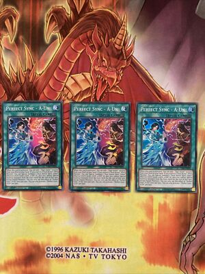 PHRA-DE058 3 x Perfect Sync - A-Un Super Rare 1. Auflage YuGiOh NEU