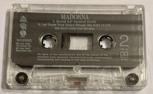 Madonna SECRET Cassette Single UK - Picture 4 of 5