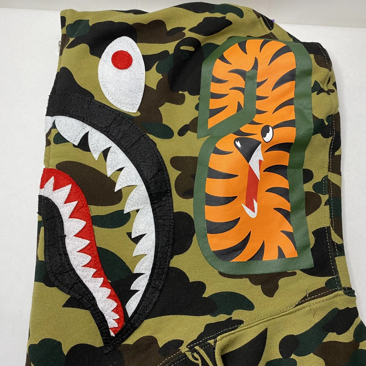 BAPE 1st Camo Windstopper Shark Full Zip Hoodie Yellow Men's - US