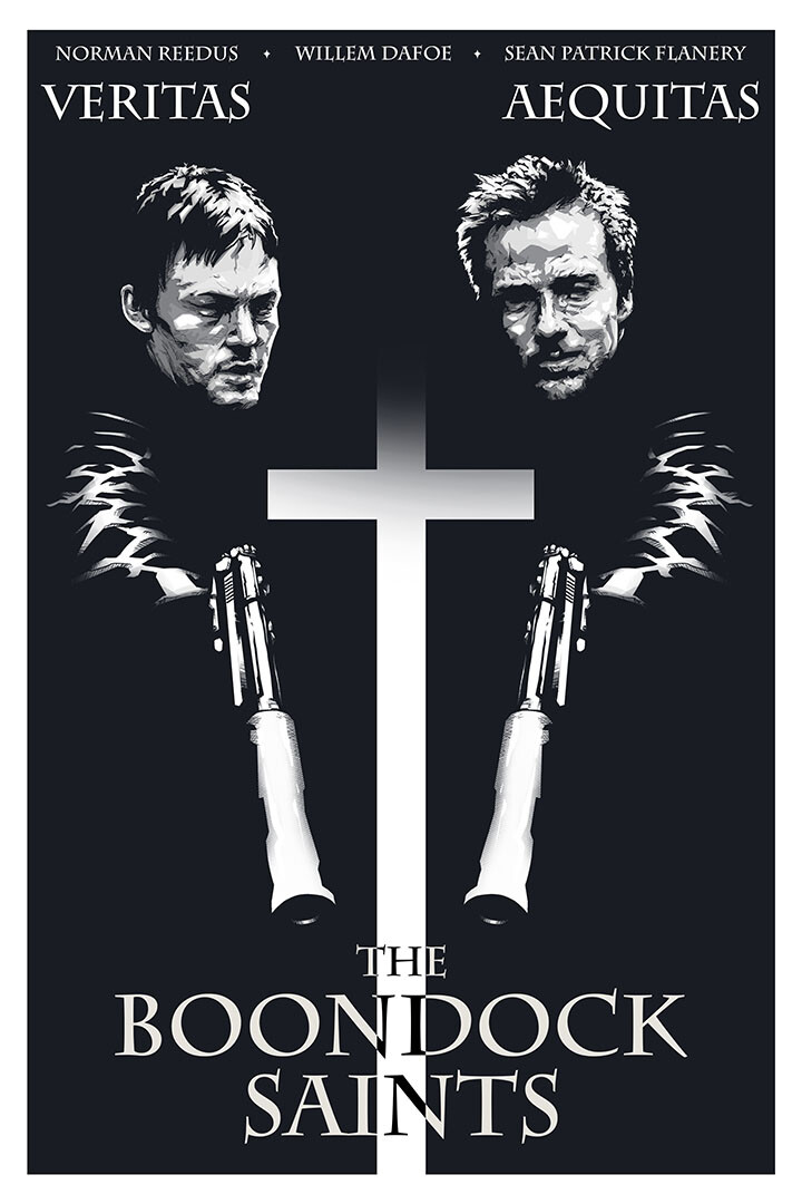 The Boondock Saints Cross Action Crime Movie Wall Art Home