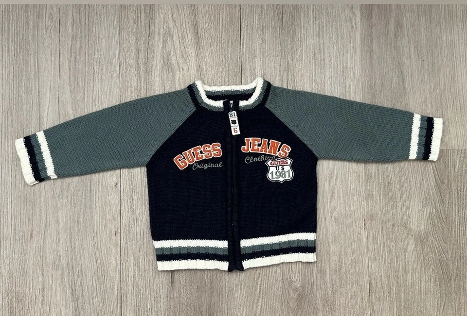 Suéter Guess Jeans Cremallera Niños Talla 18M Foto 2 de 4