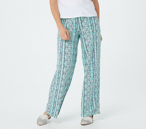 Denim \u0026 Co. Tall Beach Pull-On Wide-Leg 