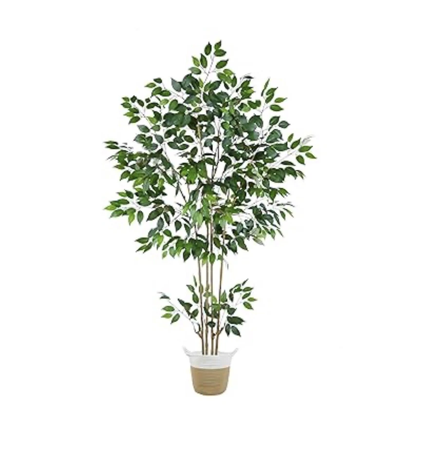 Nuevo árbol de seda ficus de 6 pies con maceta/árbol falso/planta artificial/decoración del hogar Foto 2 de 2