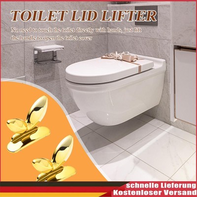 DE 2pcs Cabinet Knobs Non-dirty Hands Mini Toilets Lid Handles Bathroom Accessor