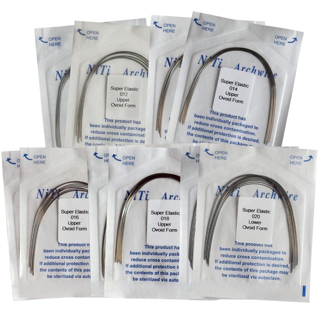 Dental Orthodontic NiTi Super Elastic Archwire Round 012020 Upper