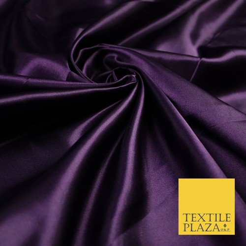 Plain Solid Smooth Shiny Lightweight Poly Satin Fabric Dress Lining Material 58" - Picture 43 of 43