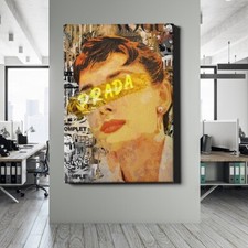 ✅WANDBILD LEINWAND,  ACRYLGLAS AUDREY HEPBURN STREETART LUXUS POP ART PREMIUM